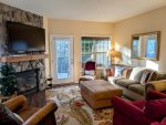 Cozy living room with a gas fireplace.
